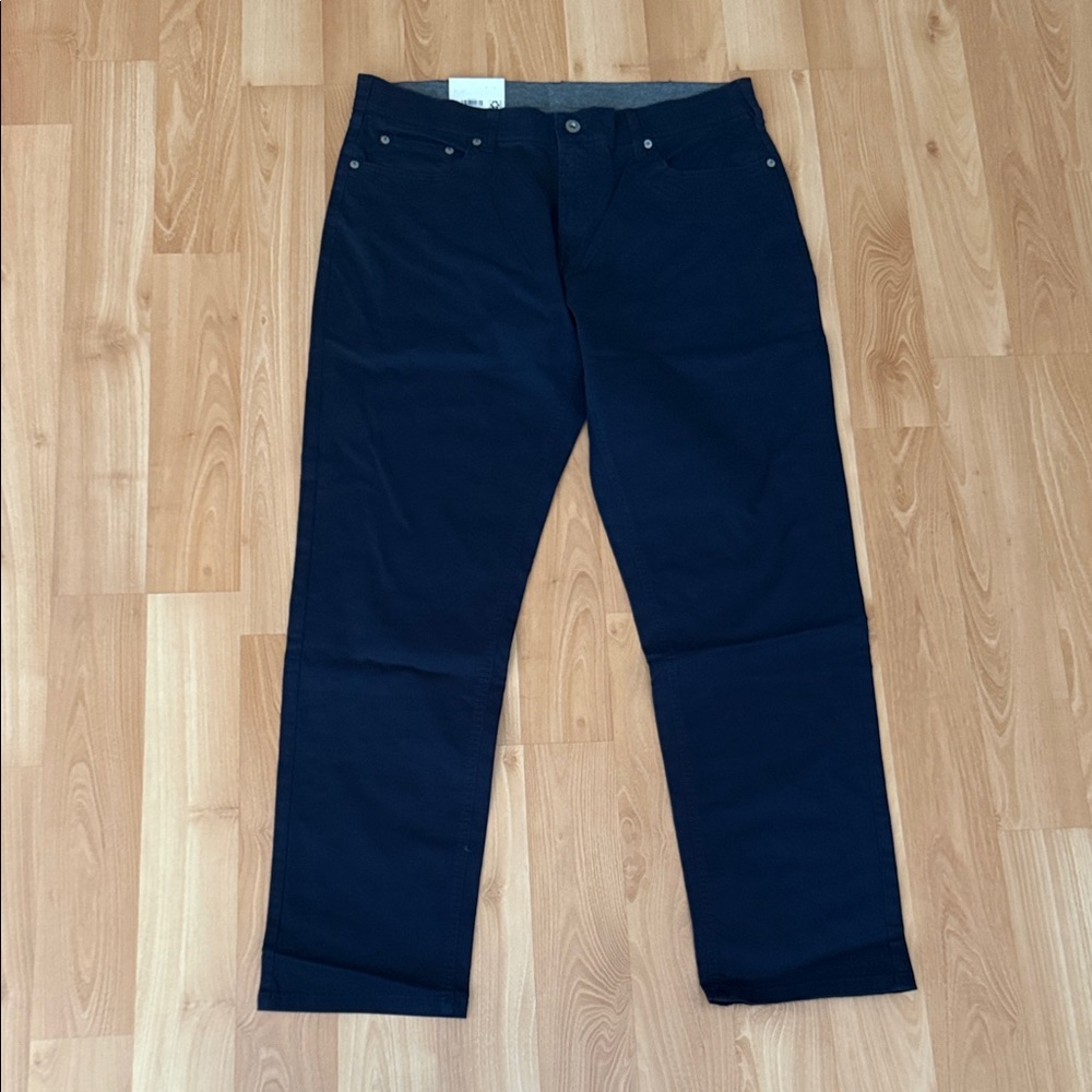 Men's Navy Straight-Leg Pants
